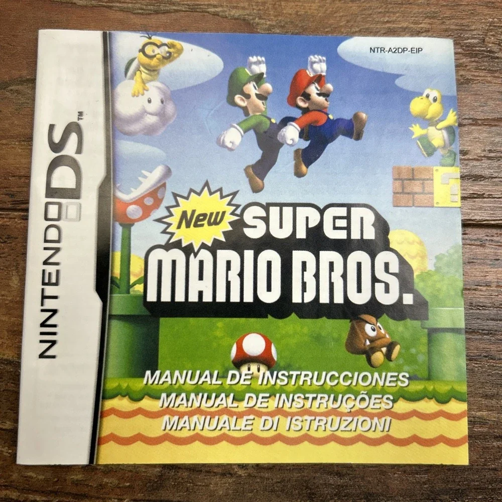 New Super Mario Bros Nintendo DS Original Multilingual Game Italian +‎ Manual*